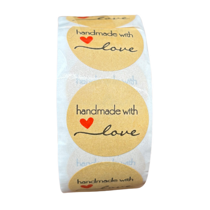 Labels / Stickers "Handmade with love" x 500 roll