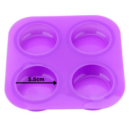 4 Cavity Circle Soap Mold