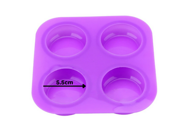 Circle Soap Mold - 4 Cavity