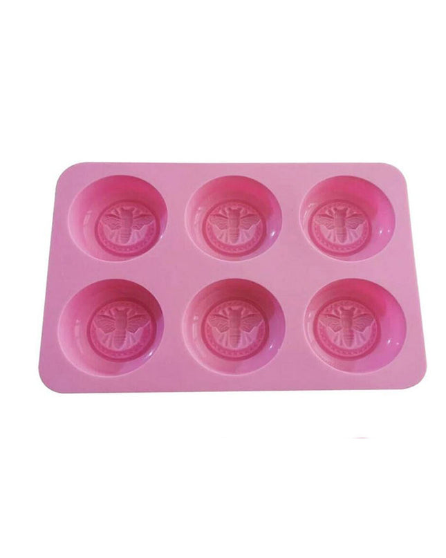 Bee Flying Round Mold - 6 Cavity