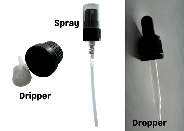 Black Essential Oil Bottles