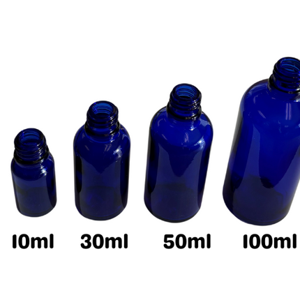 Blue Essential Oil Bottles