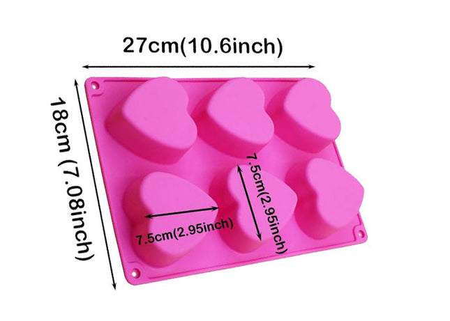 Heart Mold - 6 Cavity