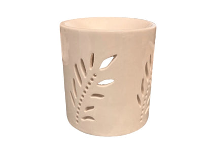 Off White Oil Burner Round - Palm
