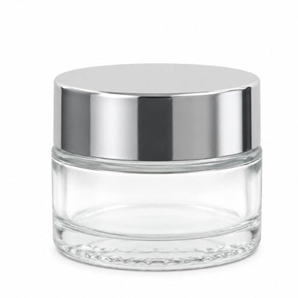 Silver Lid Glass Pot 15gm
