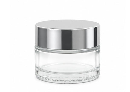 Silver Lid Glass Pot 15gm