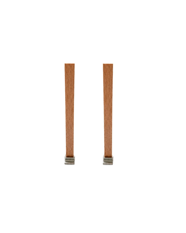 Narrow Wooden Wicks with Metal Base