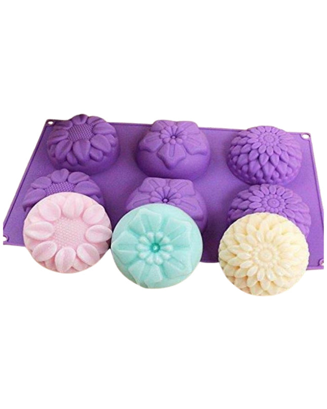 Flower Pattern Mold - 6 Cavity