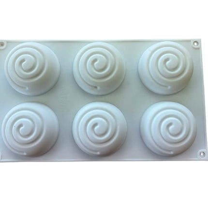 Round with Swirl Mold - 6 Cavity
