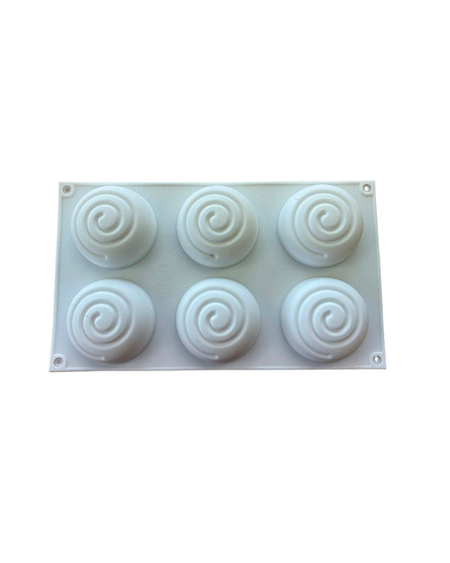 Round with Swirl Mold - 6 Cavity