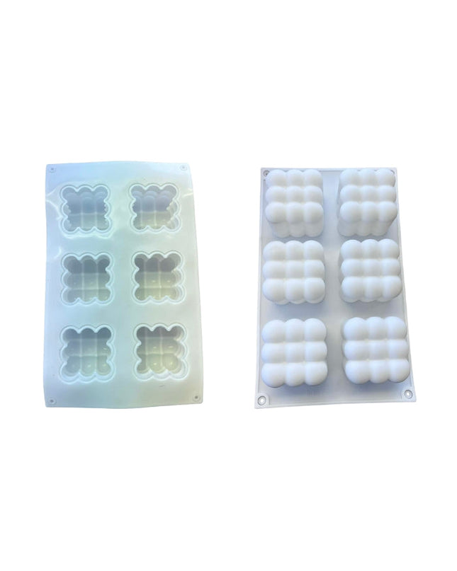 Candle / Soap Mold / 3D Cube 6 Cavity