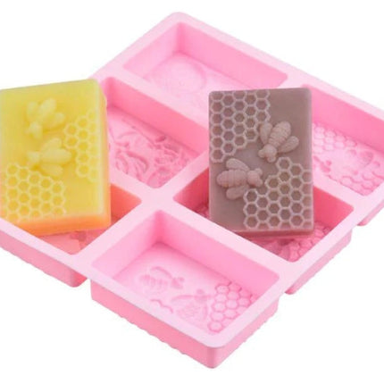 Honey Bee Rectangle Mold - 6 Cavity