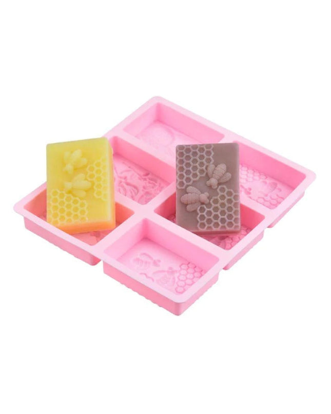 Honey Bee Rectangle Mold - 6 Cavity