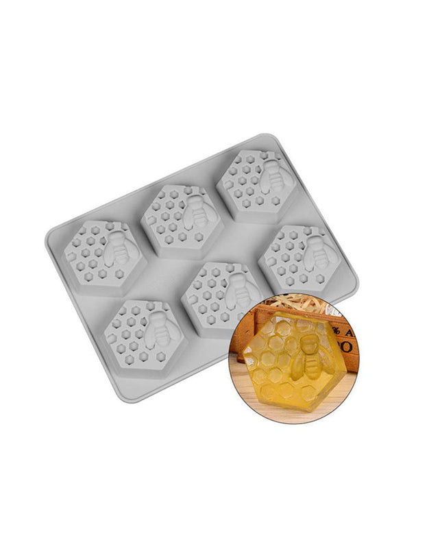 Bee Honeycomb Mold - 6 Cavity