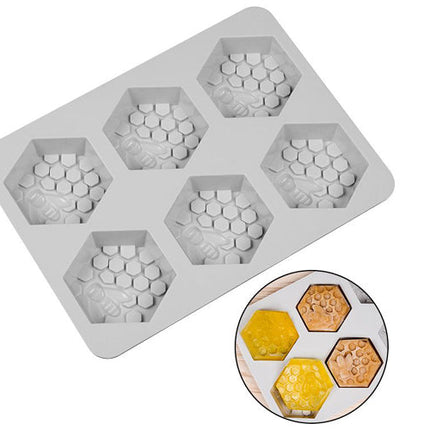 Bee Honeycomb Mold - 6 Cavity