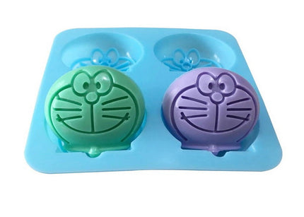 Smiley Cat Face Mold - 4 cavity