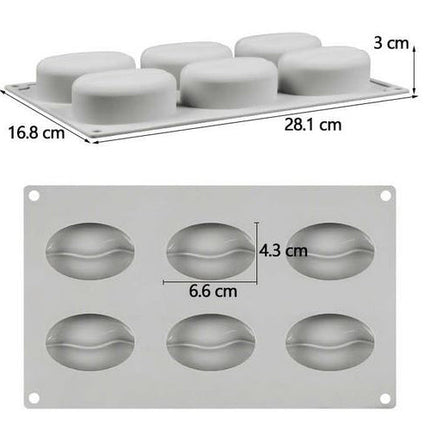 Coffee Bean Mold - 6 Cavity
