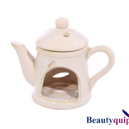 Ceramic Tea Pot Oil Burner with Lid - Blush