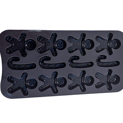 Candy Cane & Gingerbread Mold - 12 Cavity