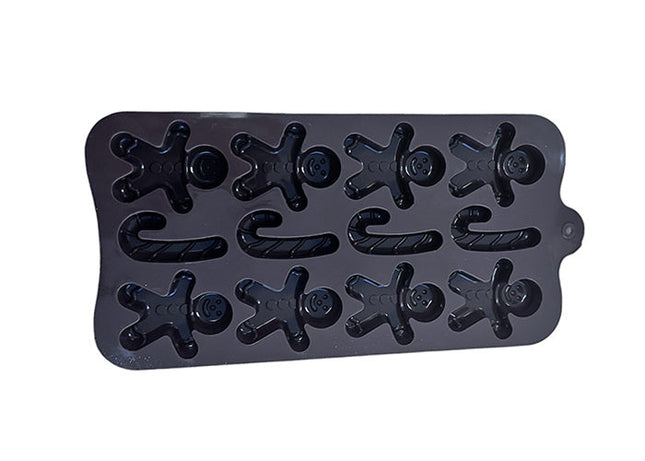 Candy Cane & Gingerbread Mold - 12 Cavity