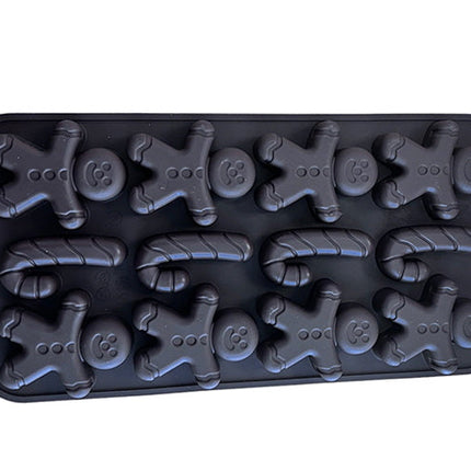 Candy Cane & Gingerbread Mold - 12 Cavity
