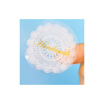 Craft Stickers / Labels / Handmade x 80 stickers Laced