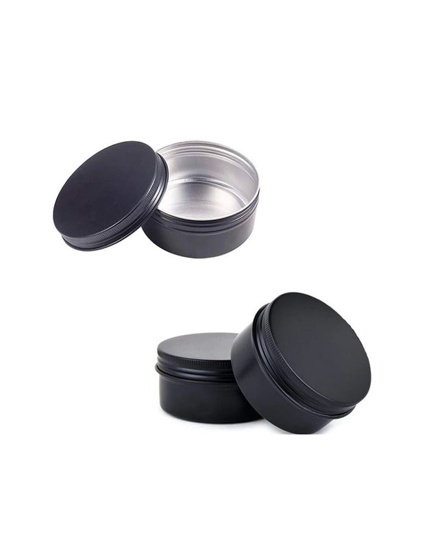 Aluminium Tins / Cosmetic Pots / Black 50gm