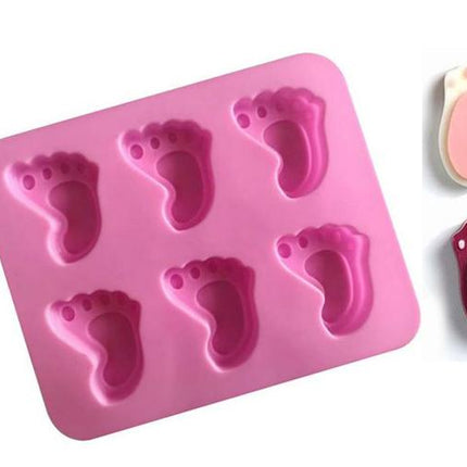 Soap Mold Footprint  x 6 Cavities