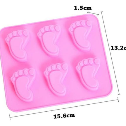 Soap Mold Footprint  x 6 Cavities