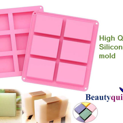 Soap Mold Reusable Rectangle x 6