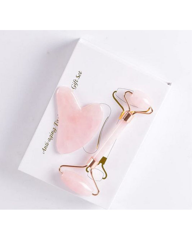 Rose Quartz / Facial Roller and Gua Sha Set Facial Massager gift box