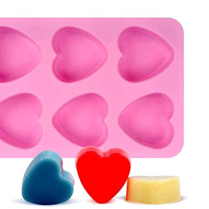 Soap Molds/Moulds  reusable-Heart x 6