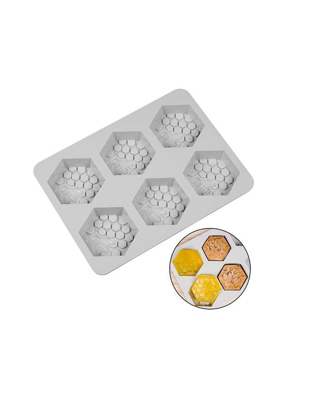 Soap Mold Bee Honeycomb x 6 cavities
