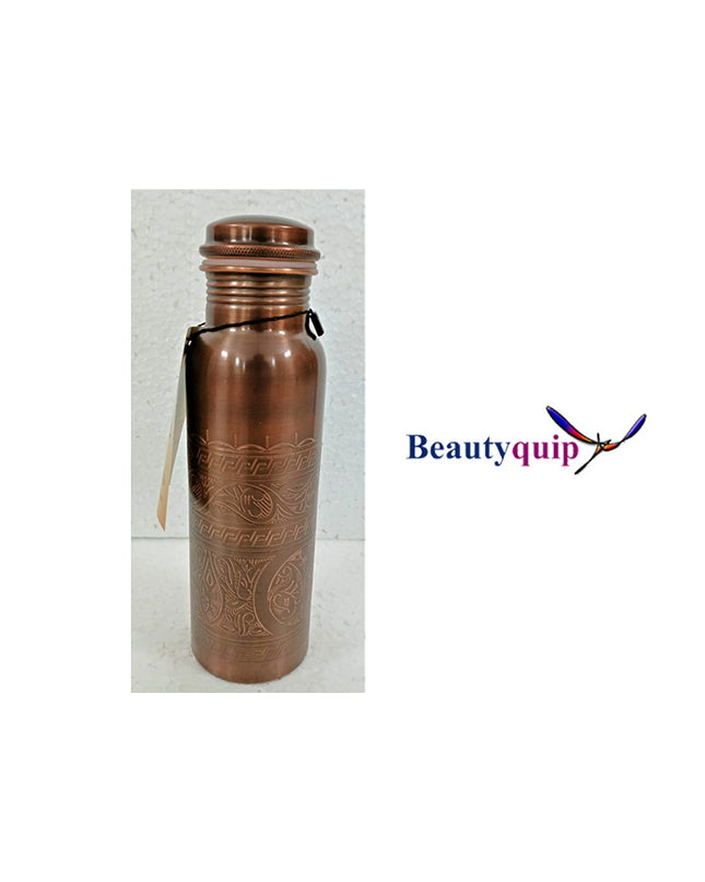 Ayurveda Copper Brown Art Drink Bottle 750ml