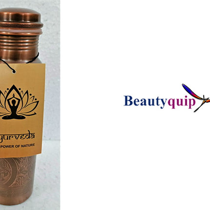 Ayurveda Copper Brown Art Drink Bottle 750ml