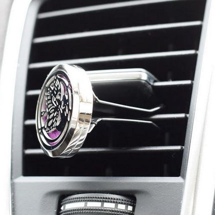 Car Aromatherapy Diffuser /Hearts Circle Vent Essential Oil Diffuser + 10 Pads