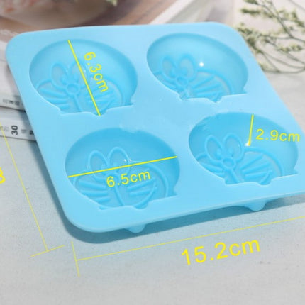 Soap Mold / Smiley Cat Face / 4 cavities