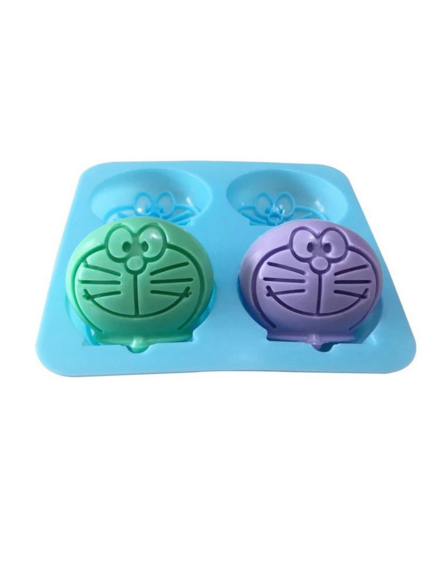 Soap Mold / Smiley Cat Face / 4 cavities