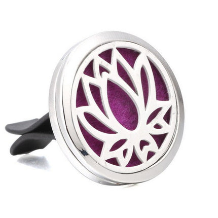 Car Aromatherapy Diffuser /Lotus Flower/ Vent Essential Oil Diffuser + 10 Pads