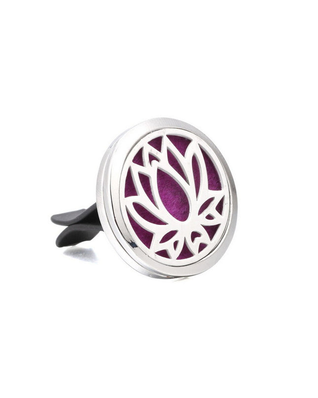 Car Aromatherapy Diffuser /Lotus Flower/ Vent Essential Oil Diffuser + 10 Pads
