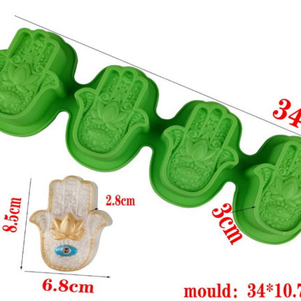 Lotus in Palm Soap Mold x 1 / 4 cavities