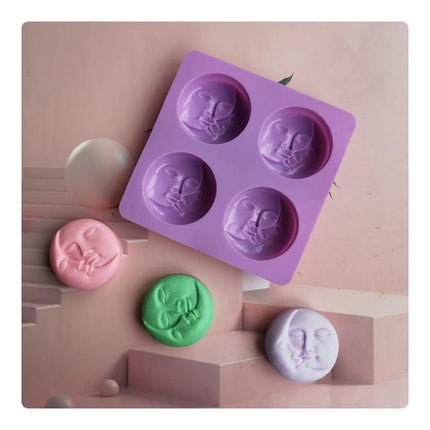 Soap/Candle Mold - Moon Face