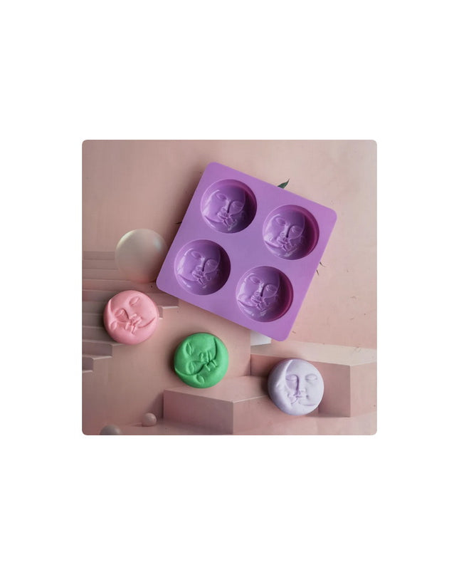 Soap/Candle Mold - Moon Face