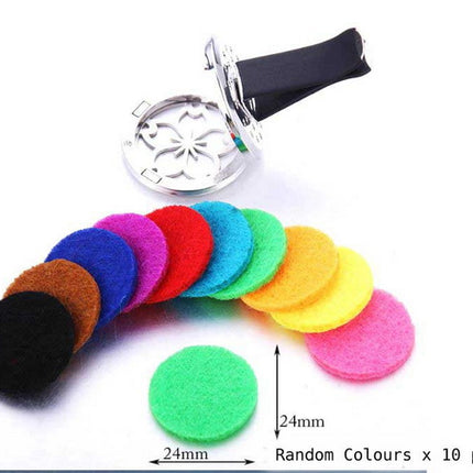 Car Aromatherapy Diffuser /Hearts Circle Vent Essential Oil Diffuser + 10 Pads