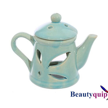 Ceramic Tea Pot Oil Burner with Lid - Seamoss